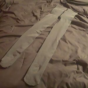 Grey Control Top Panty Hose/Tights